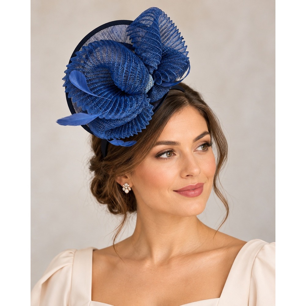 C.C Exclusives Fascinator Women OS Royal Bow Mesh Headpiece